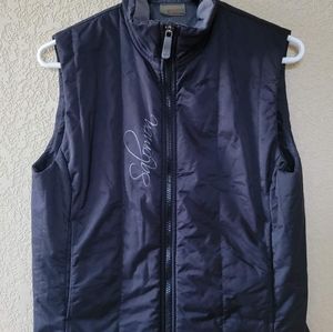 Salomon Women's Puffer Vest Full Zip  Outdoor Jacket in Blue, Size M.